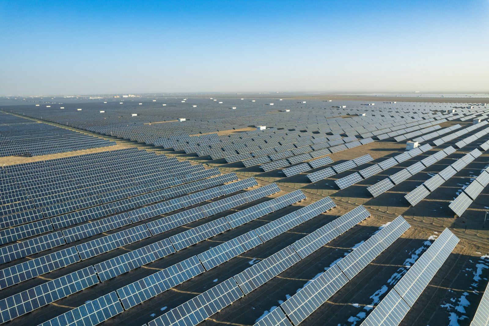 Utility solar plant